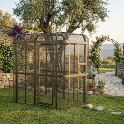 Tucker Murphy Pet™ Outdoor Bird Aviary, Heavy-Duty Steel Bird Cage